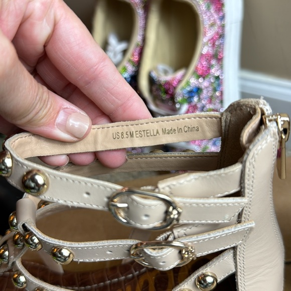 Sam Edelman • Women’s Estella Studded Gladiator Sandal • Size 8.5 • Sandshell • - Picture 14 of 17